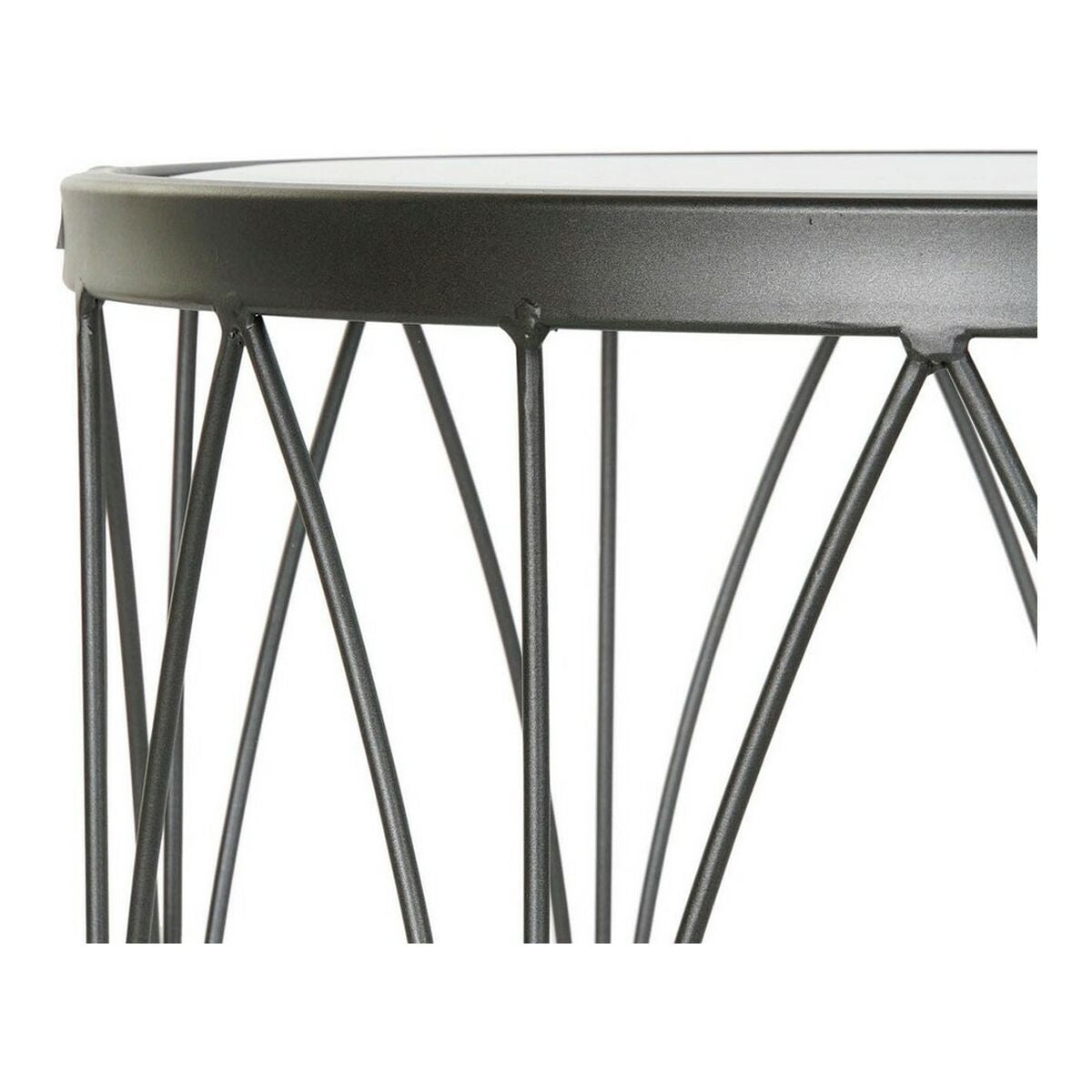 Side table DKD Home Decor Black Crystal Iron (45 x 45 x 60 cm)