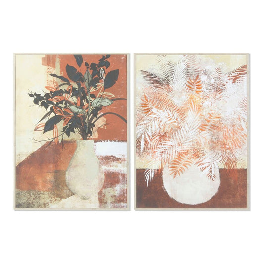 Painting DKD Home Decor S3013688 Canvas Plant (52 x 2,7 x 72 cm) (2 Units)