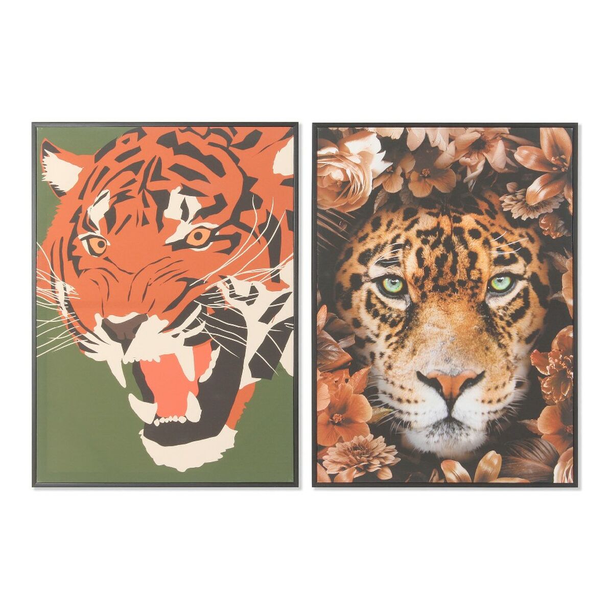 Painting DKD Home Decor S3013690 Canvas Tiger Modern (52 x 2,7 x 72 cm) (2 Units)