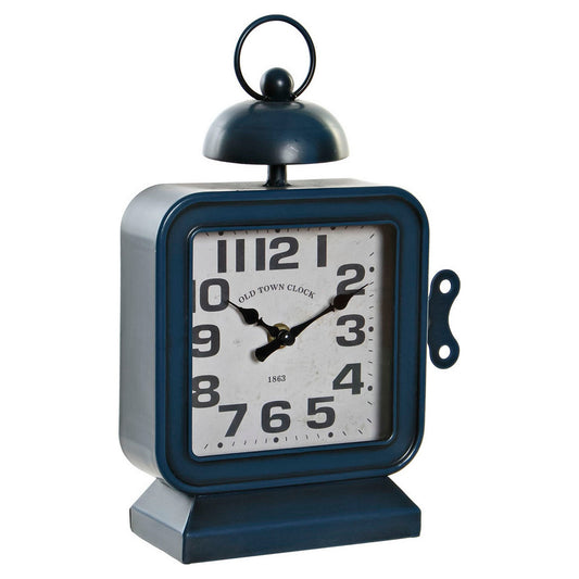 Table clock DKD Home Decor Blue Iron (19 x 8 x 28 cm)