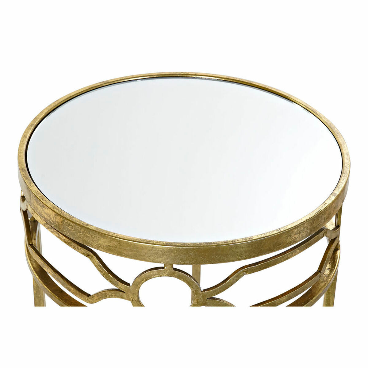 Set of 3 tables DKD Home Decor Mirror Golden Metal (46 x 46 x 70 cm) (3 pcs)