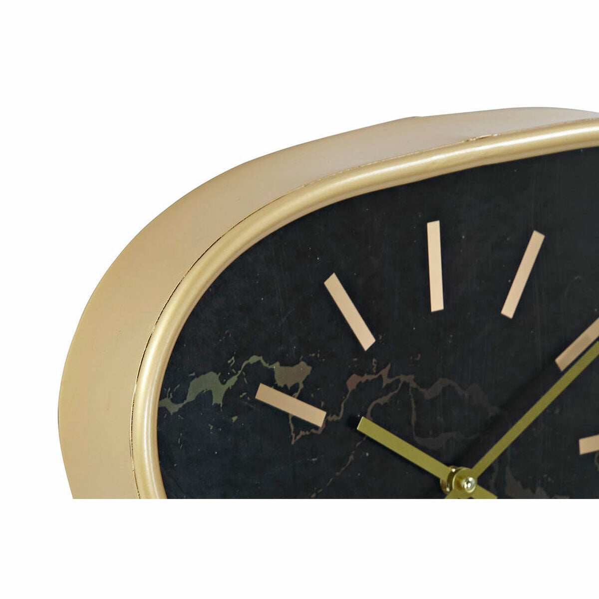 Wall Clock DKD Home Decor Black Metal Golden (2 pcs) (40 x 6 x 38 cm)