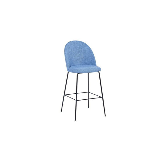 Stool DKD Home Decor Blue Polyester Metal (55 x 50 x 110 cm)