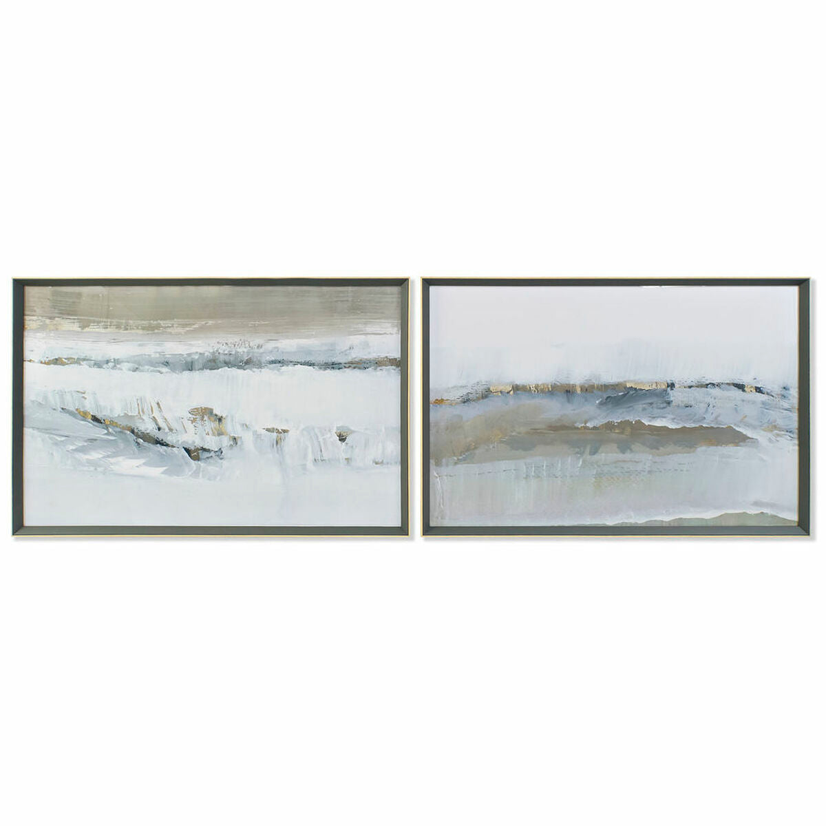 Painting DKD Home Decor Crystal Canvas Abstract (2 pcs) (105 x 3 x 71 cm)