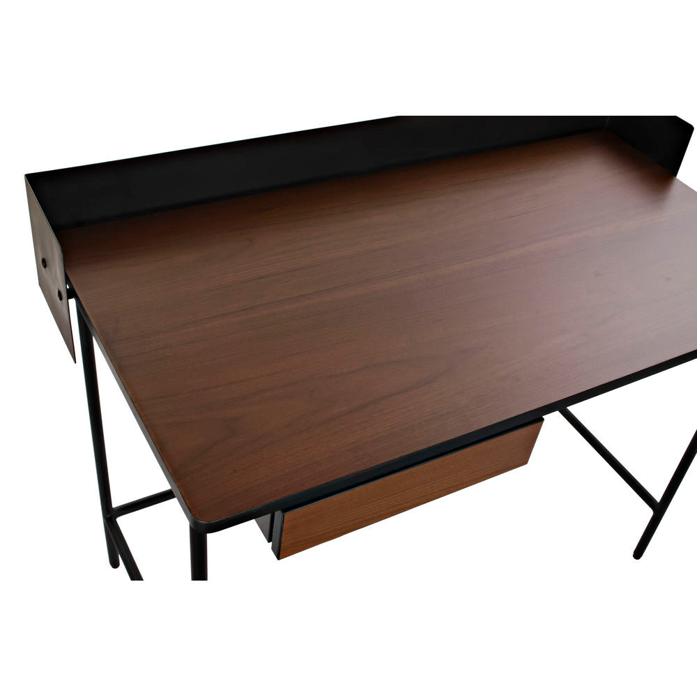 Desk DKD Home Decor Black Metal Mango wood (103 x 57 x 81 cm)