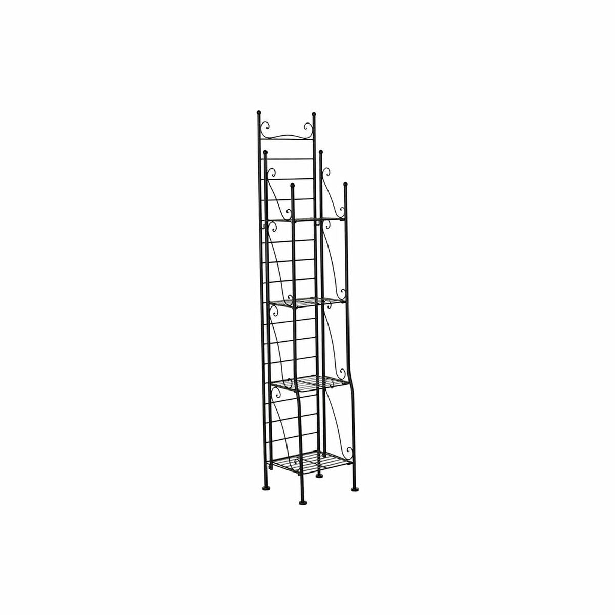 Shelves DKD Home Decor Black Ironwork 4 Shelves (28 x 22 x 148 cm)