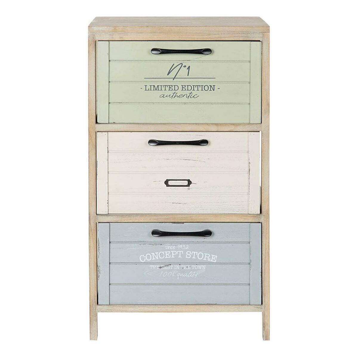 Chest of drawers DKD Home Decor Natural Grey Beige Children's Light Pink Paolownia wood (40 x 31 x 73,5 cm)