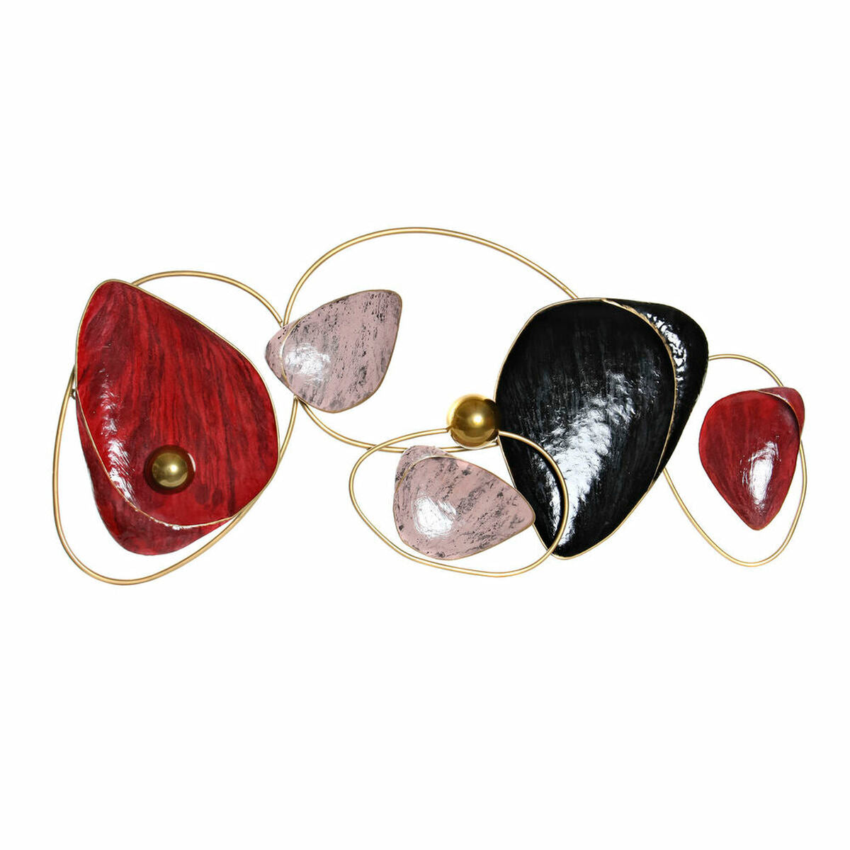 Wall Decoration DKD Home Decor Red Black Golden Metal (123 x 10 x 65 cm)