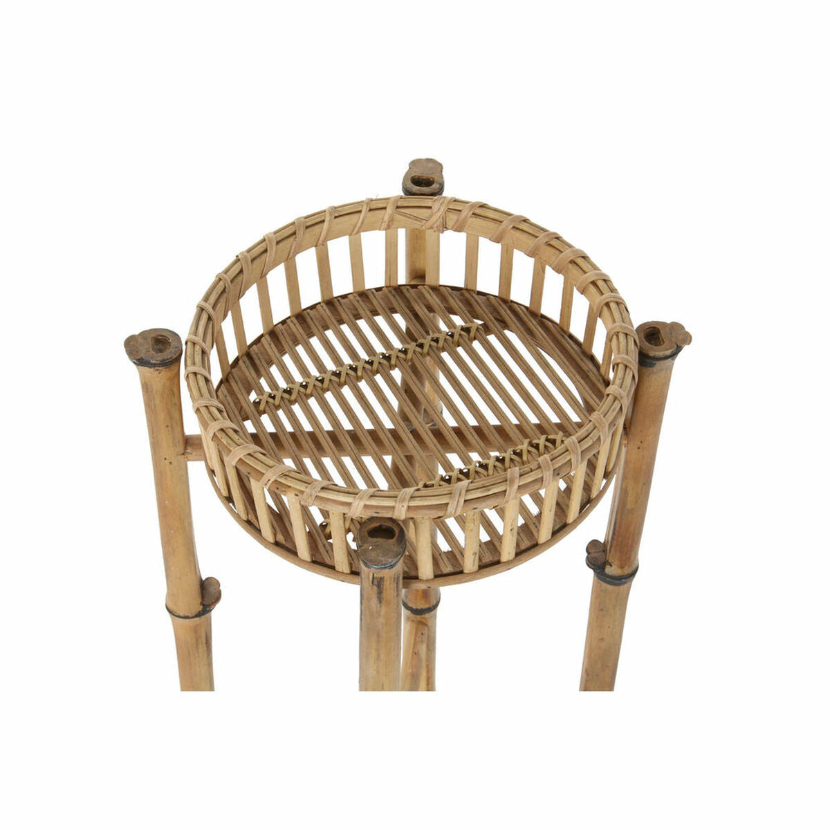 Planter DKD Home Decor Bamboo Natural (32 x 32 x 55.5 cm)