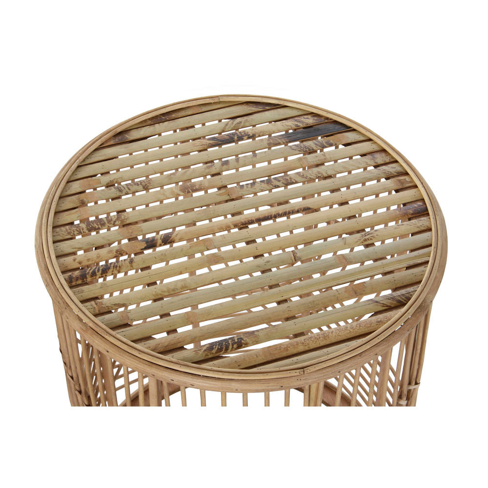 Side table DKD Home Decor Rattan (2 pcs) (43 x 43 x 52 cm) (62 x 62 x 52 cm)