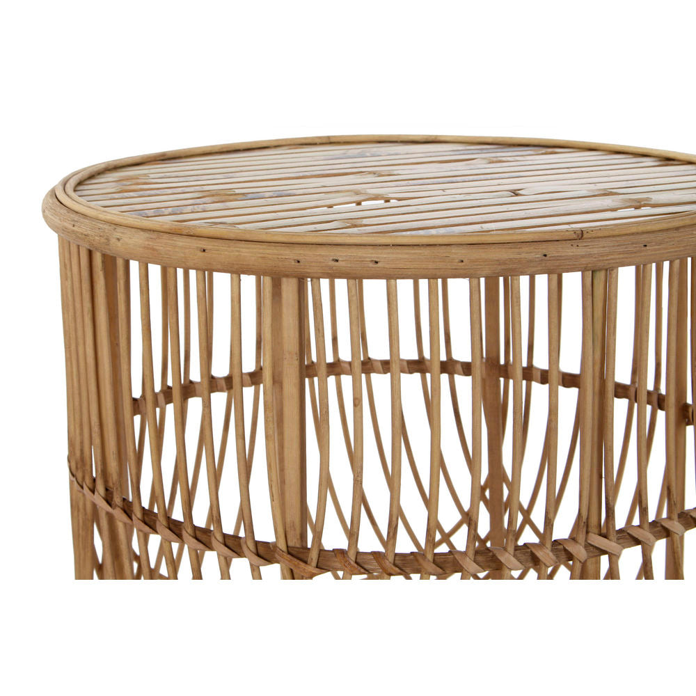 Side table DKD Home Decor Rattan (2 pcs) (43 x 43 x 52 cm) (62 x 62 x 52 cm)