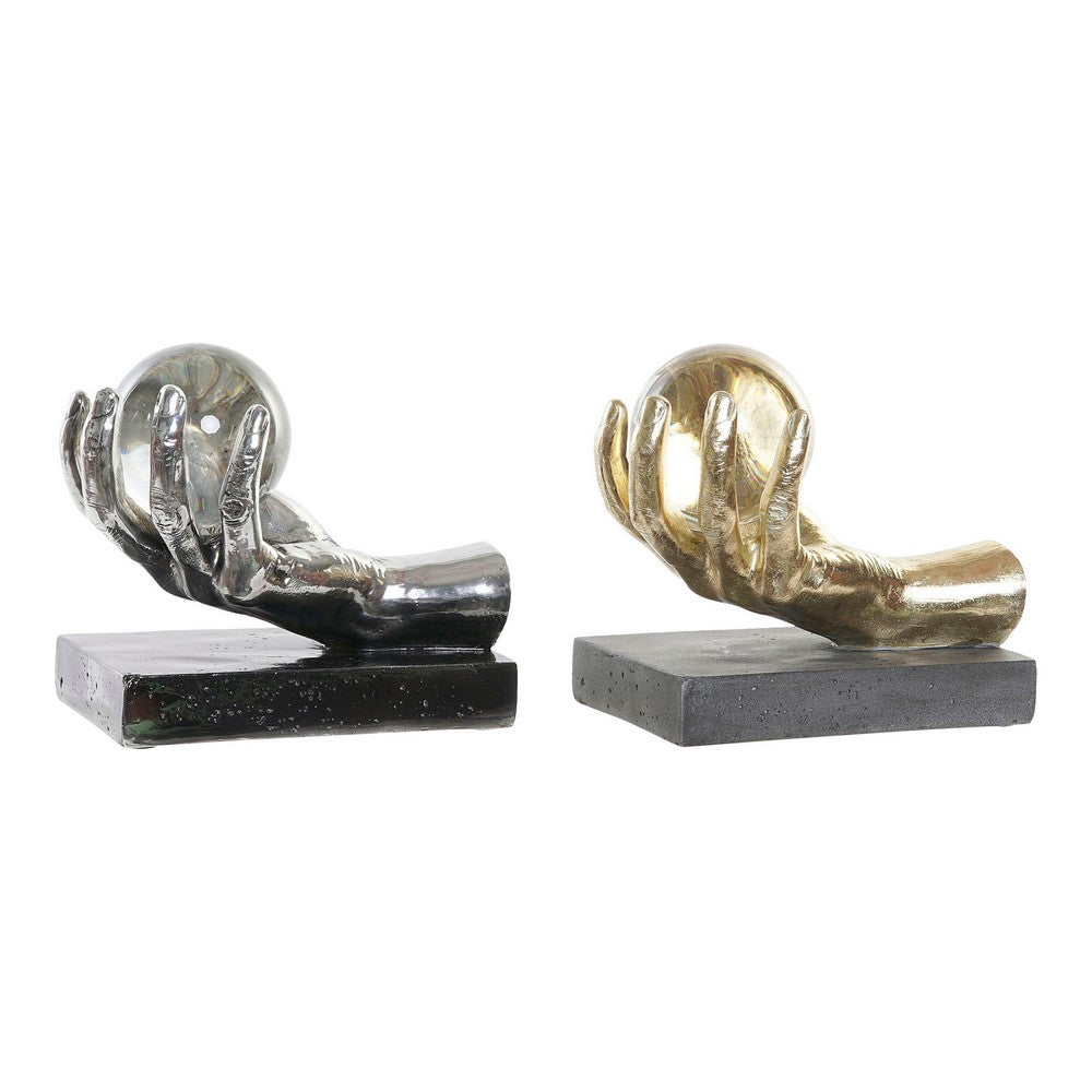 Decorative Figure DKD Home Decor Resin Crystal (2 pcs) (20 x 14 x 18 cm)