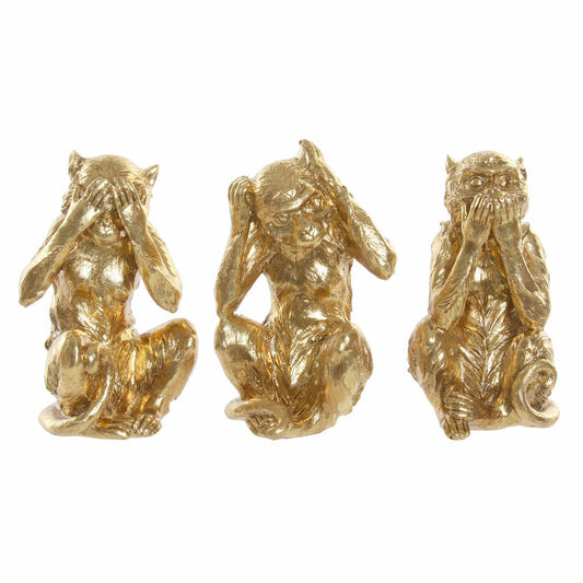 Decorative Figure DKD Home Decor Resin Monkey (3 pcs) (13 x 11 x 19.5 cm)