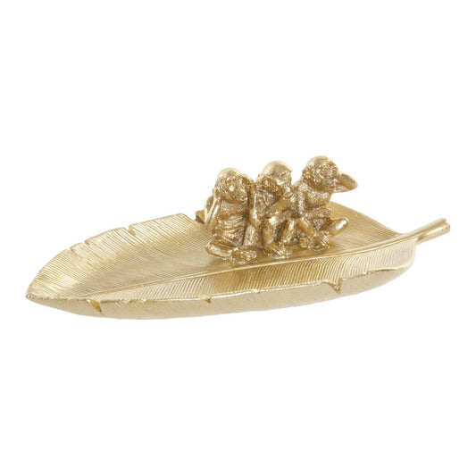 Centerpiece DKD Home Decor Resin Tropical Golden (27.7 x 13.4 x 6.5 cm)