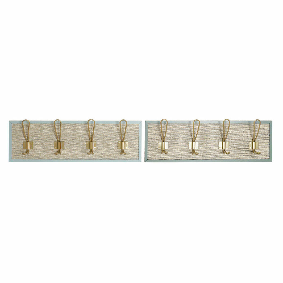 Wall mounted coat hanger DKD Home Decor polypropylene Tropical MDF Wood (2 pcs) (50 x 8 x 17 cm)