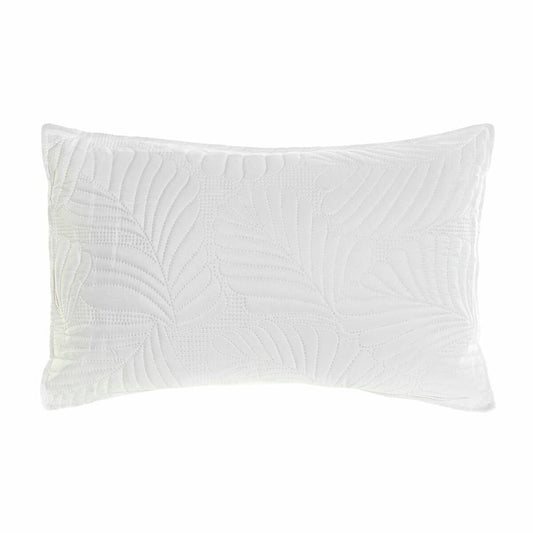 Cushion DKD Home Decor 8424001814633 Polyester Aluminium White Leaf of a plant (60 x 10 x 40 cm)