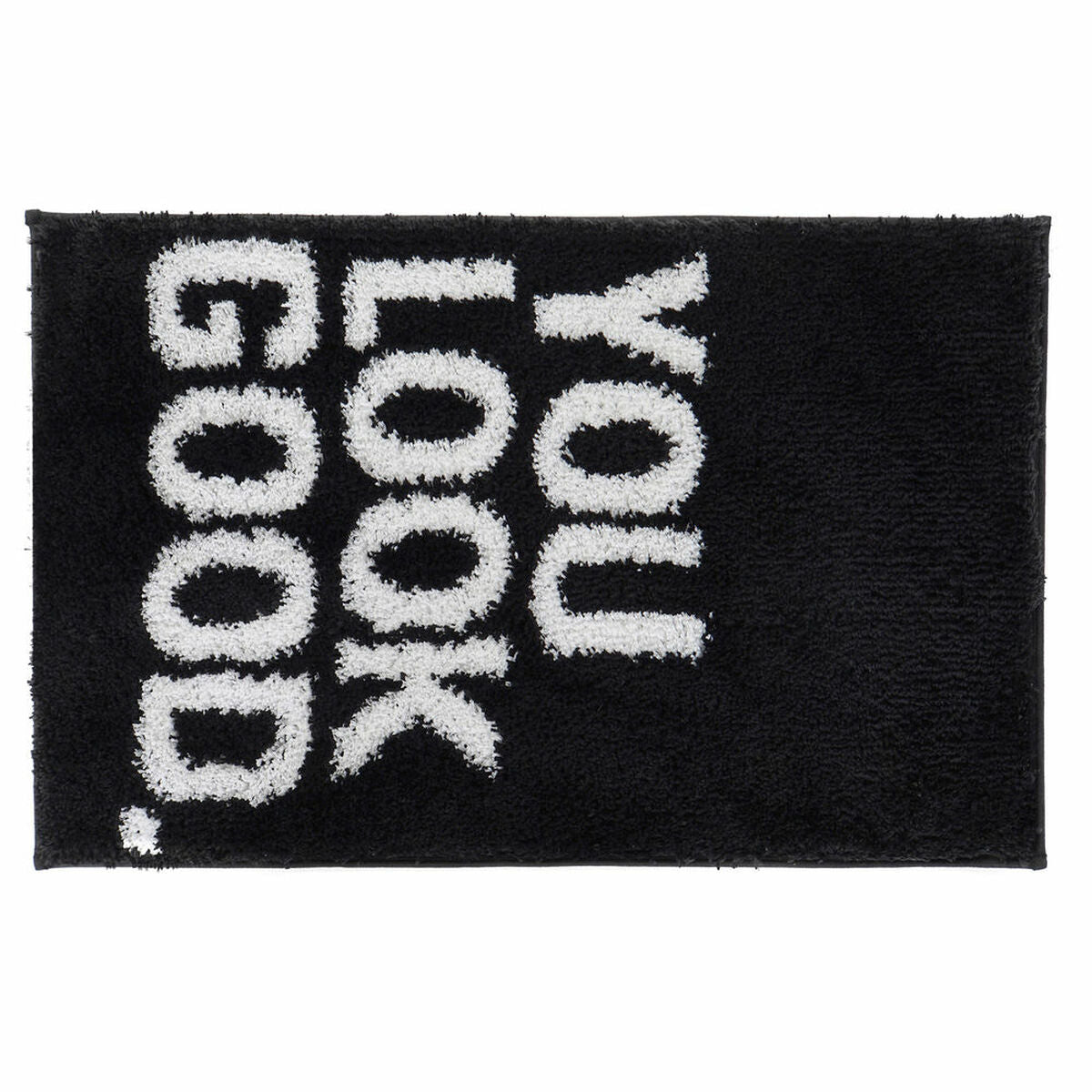 Carpet DKD Home Decor You Look Good Black Microfibre (50 x 80 x 80 cm)