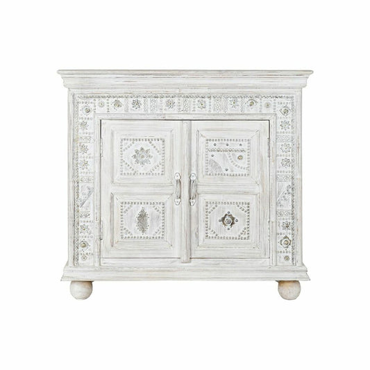 Chest of drawers DKD Home Decor Aluminium White Mango wood (101 x 40 x 95 cm)