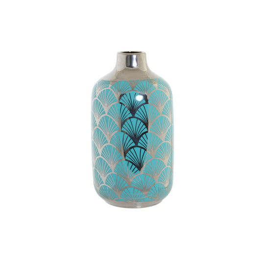 Vase DKD Home Decor Porcelain Turquoise Oriental (13 x 13 x 26 cm)