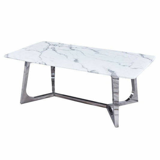 Side table DKD Home Decor Marble Steel (127 x 70 x 43 cm)