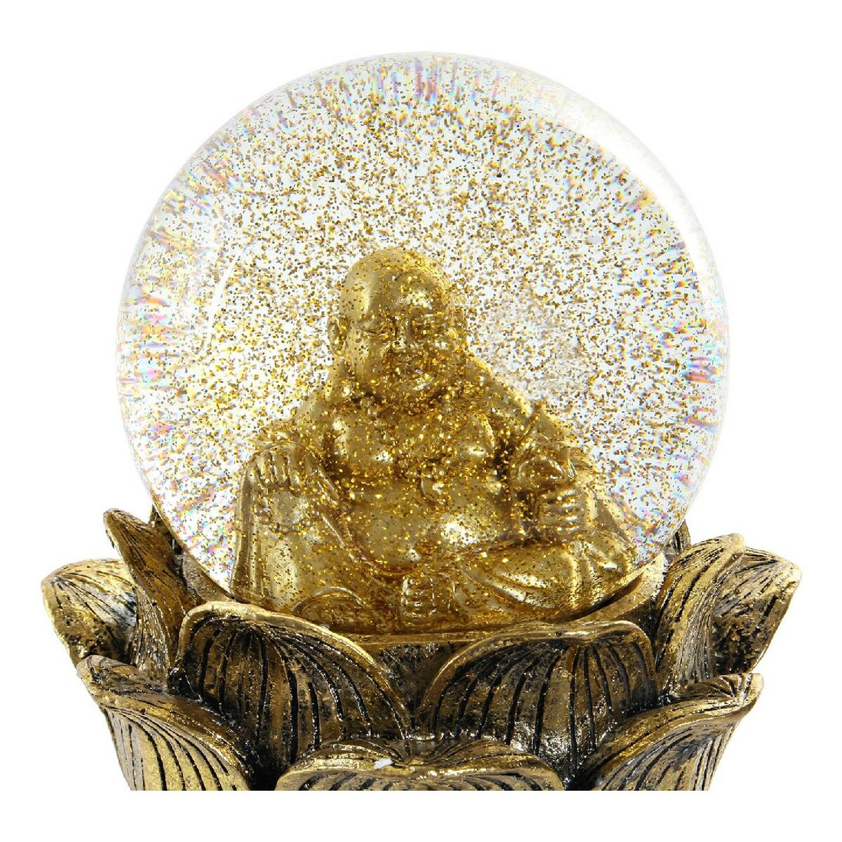 Decorative Figure DKD Home Decor Resin Crystal Buddha (2 pcs) (15 x 15 x 16 cm)