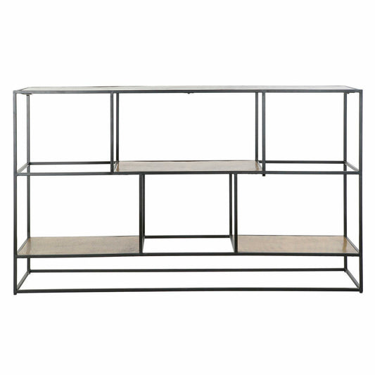 Shelves DKD Home Decor Black Golden Aluminium 3 Shelves (140 x 30 x 85 cm)