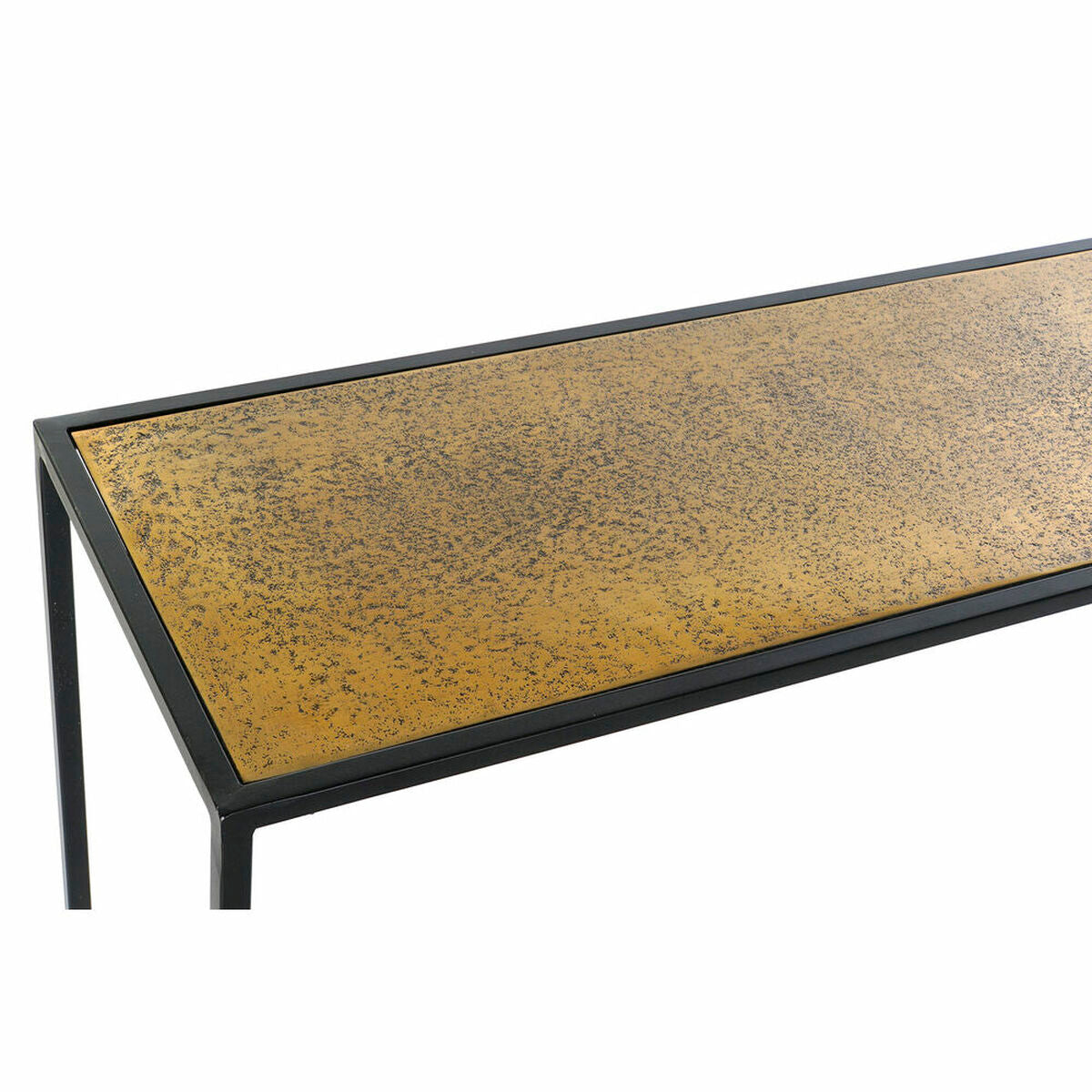 Console DKD Home Decor Black Golden Aluminium (110 x 25 x 84 cm)