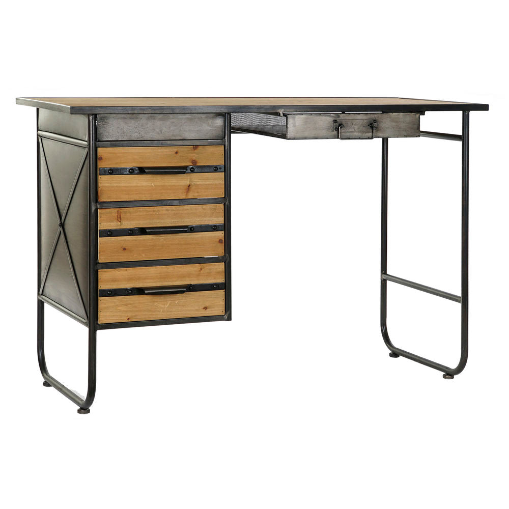 Desk DKD Home Decor Black Metal MDF Wood (120 x 50 x 80 cm)