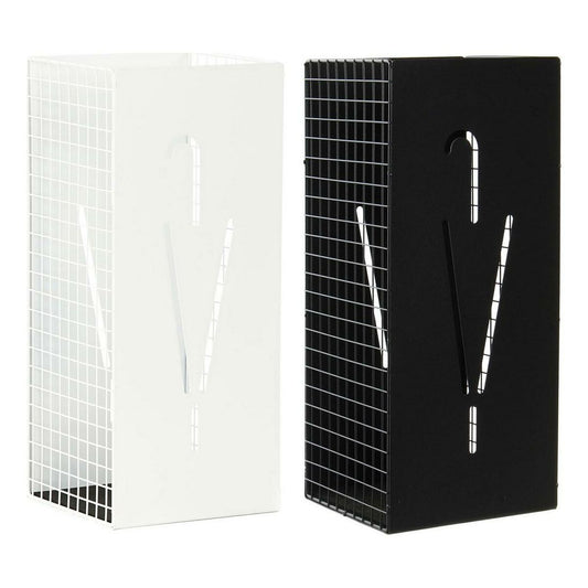 Umbrella stand DKD Home Decor Black Metal White (19.5 x 20 x 47.5 cm) (2 pcs)