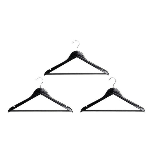 Set of Clothes Hangers DKD Home Decor Black Wood Metal (3 pcs) (45 x 1.3 x 22 cm) (3 pcs)