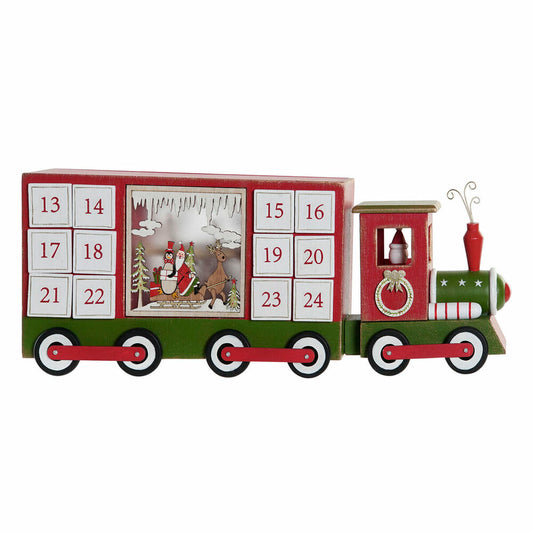 Advent Calendar DKD Home Decor Wood Train (43 x 9.5 x 17 cm)