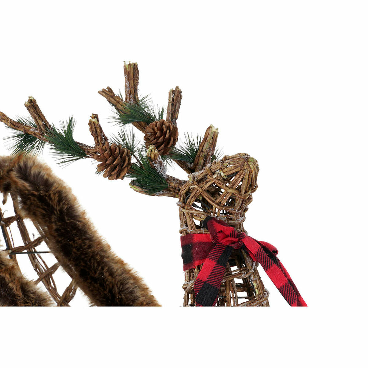 Sledge DKD Home Decor Metal wicker Reindeer (68 x 20 x 47 cm)