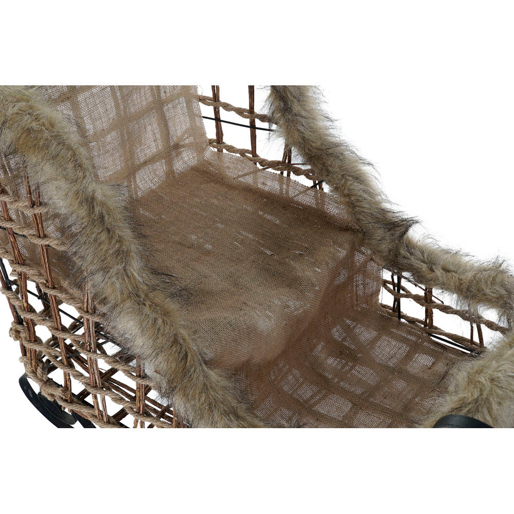 Sledge DKD Home Decor Jute Metal Rattan (90 x 46 x 62 cm)