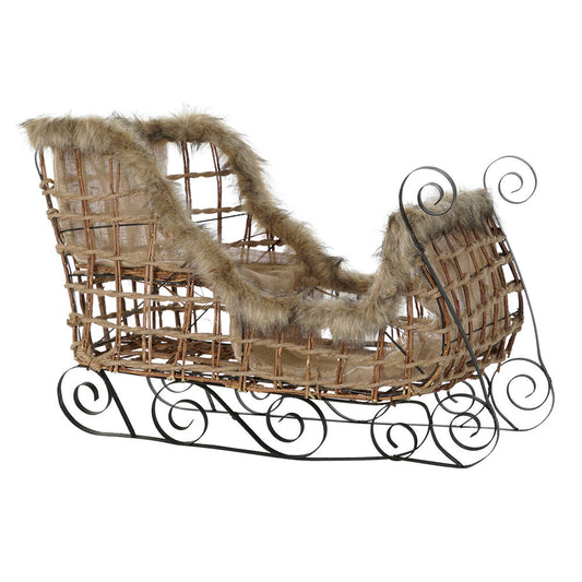 Sledge DKD Home Decor Jute Metal Rattan (90 x 46 x 62 cm)