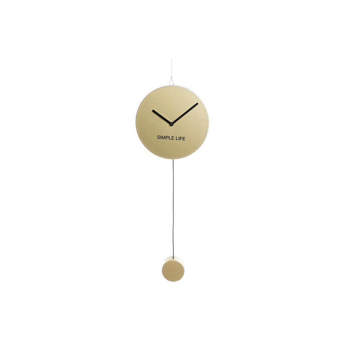 Wall Clock DKD Home Decor Iron Golden (22 x 5.5 x 60 cm)