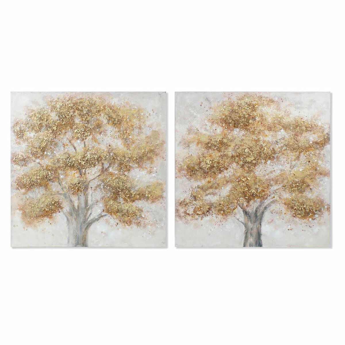 Painting DKD Home Decor S3017874 Canvas Tree (100 x 3,8 x 100 cm) (2 Units)