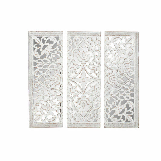 Wall Decoration DKD Home Decor Mirror MDF Wood (3 pcs) (40 x 2.5 x 122 cm) (40 x 2,5 x 122 cm)