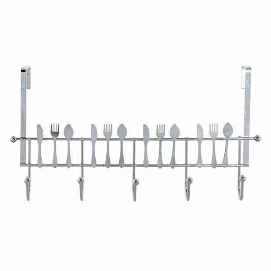 Door Coat Rack DKD Home Decor Silver Metal Pieces of Cutlery (34 x 17 x 9 cm)