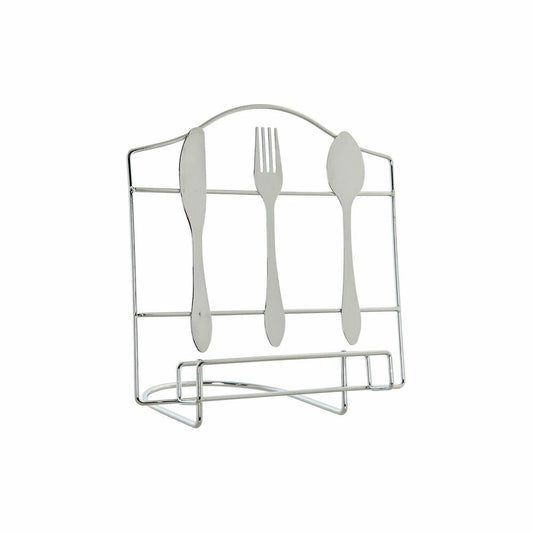 Stand DKD Home Decor Pieces of Cutlery Silver Metal (23 x 15 x 22 cm)