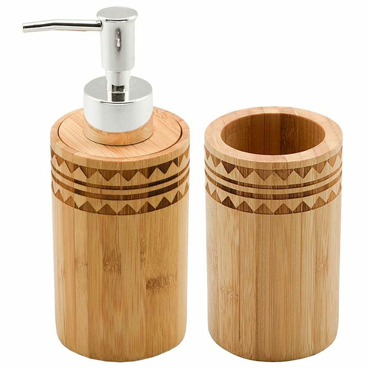 Bath Set DKD Home Decor Bamboo (6.8 x 11 x 6 cm) (2 pcs)