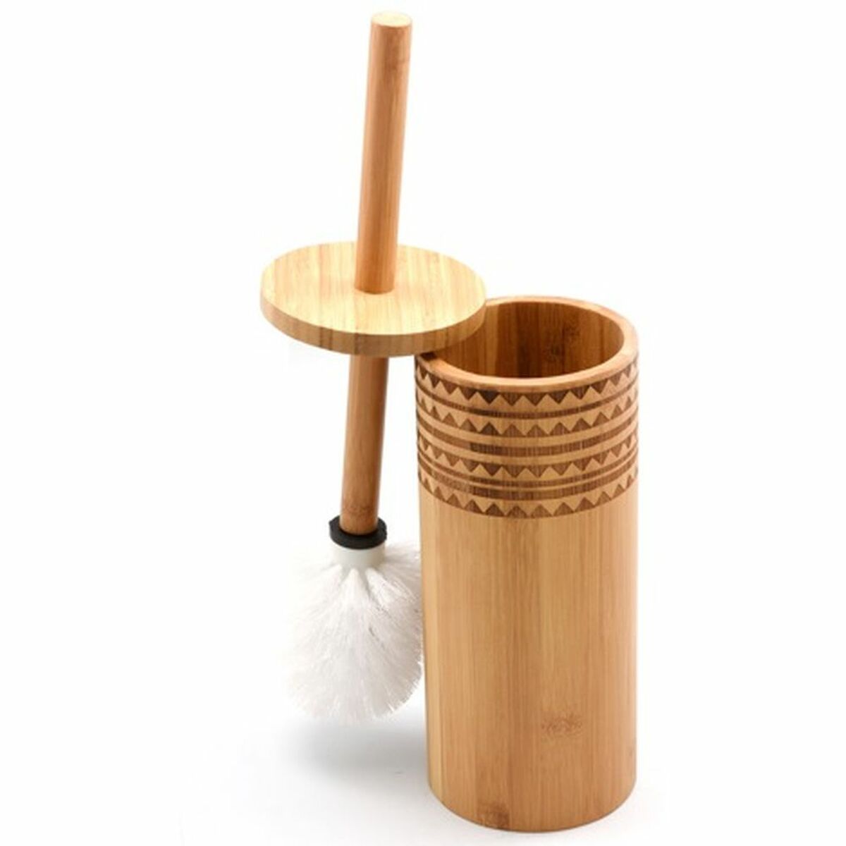 Toilet Brush DKD Home Decor Bamboo (10 x 10 x 24 cm)