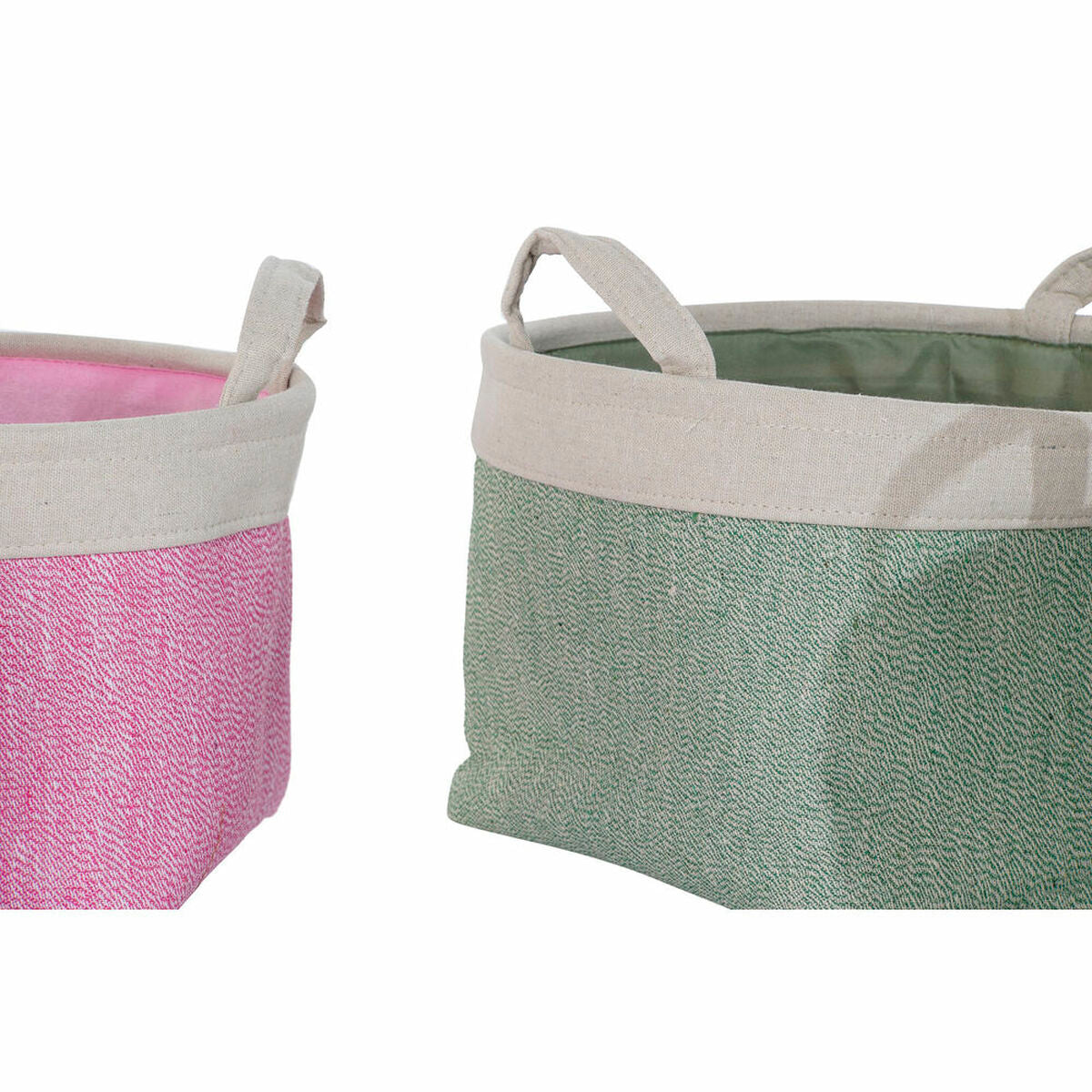 Basket set DKD Home Decor Polyester (3 pcs) (2 pcs)