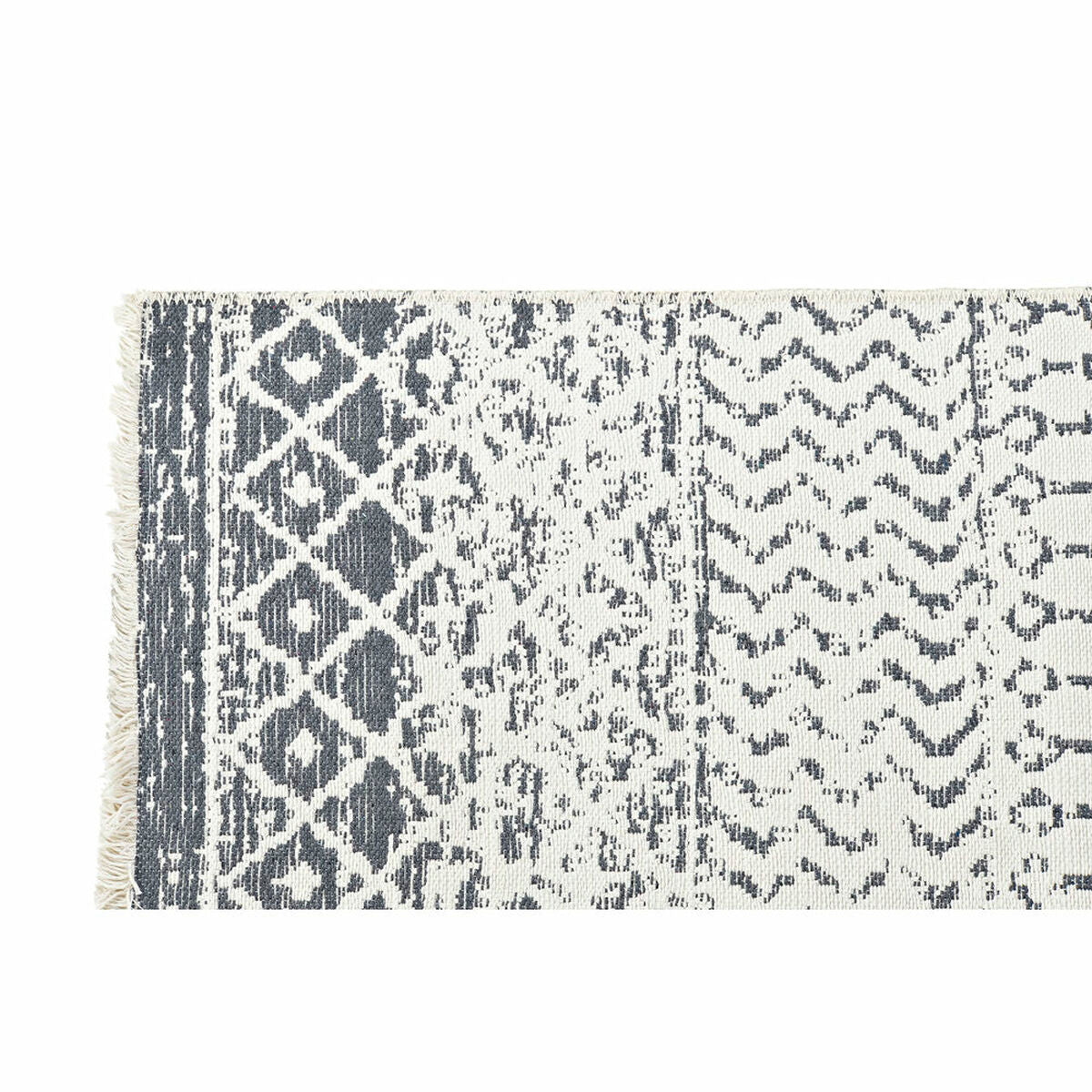 Carpet DKD Home Decor White Grey Polyester Cotton (120 x 180 x 1 cm)