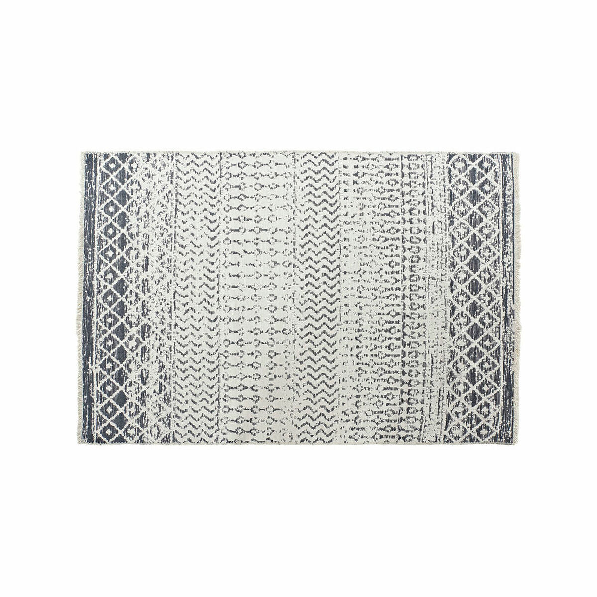 Carpet DKD Home Decor White Grey Polyester Cotton (120 x 180 x 1 cm)