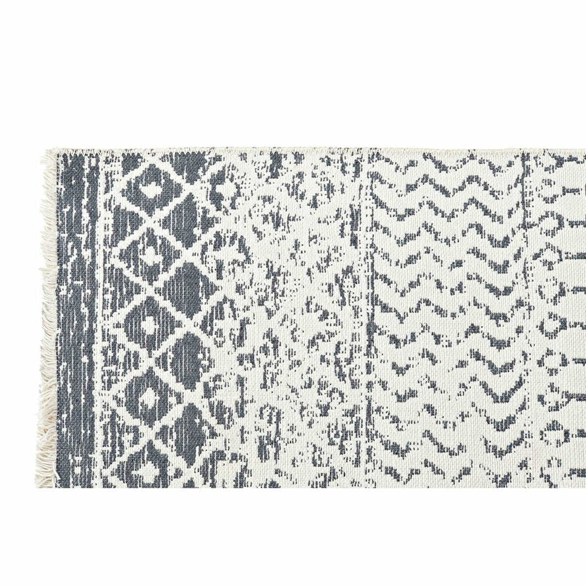 Carpet DKD Home Decor White Grey Polyester Cotton (200 x 290 x 1 cm)