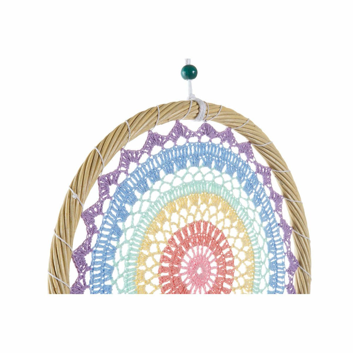 Dream Catcher DKD Home Decor Cotton Rattan (2 pcs) (33 x 2 x 110 cm)