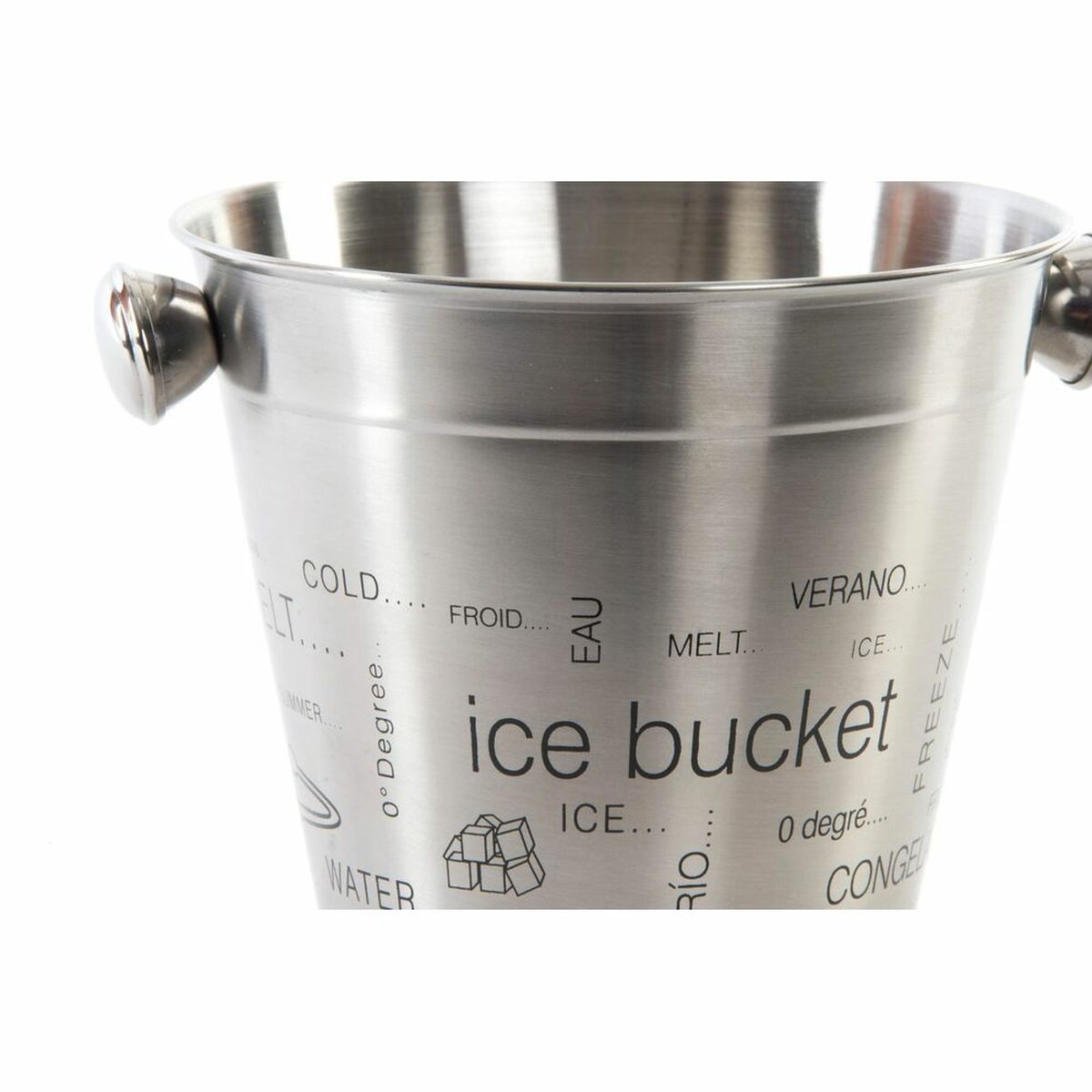 Ice Bucket DKD Home Decor Silver Stainless steel (17 x 14 x 13 cm)