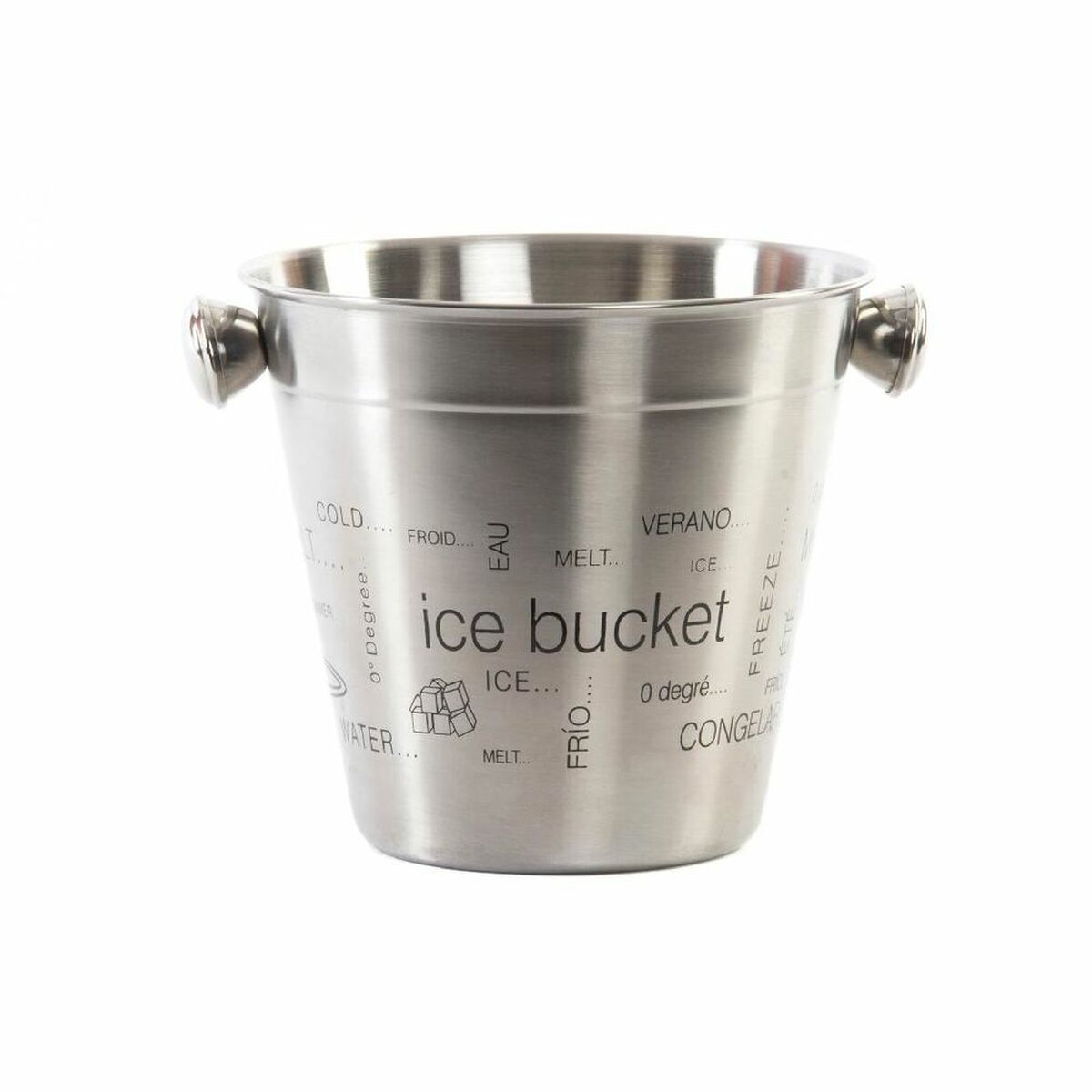Ice Bucket DKD Home Decor Silver Stainless steel (17 x 14 x 13 cm)