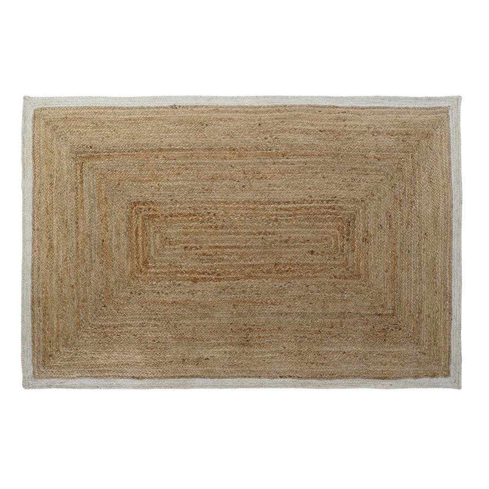 Carpet DKD Home Decor White Jute Light brown (200 x 290 x 1 cm)