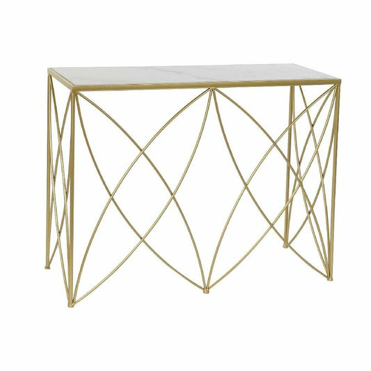 Console DKD Home Decor Golden Metal Marble (100 x 33 x 78 cm)